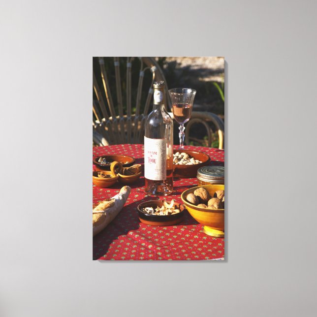Toile Apéritif et apéritifs préparés : pain, olives, (Recto)