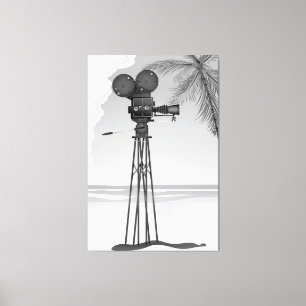 Toile Appareil photo de film vintage d'époque de vieux f