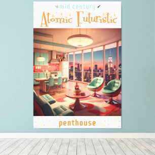 Toile Appartement Penthouse Futuriste Atomique