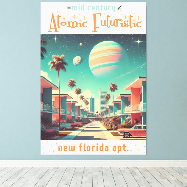 Toile Appartements Floridiens Futuristes Atomiques Neufs (Insitu (Plancher de Bois))