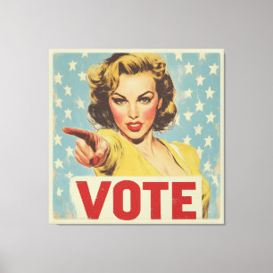 Toile Appel à l'action patriotique : Votez !