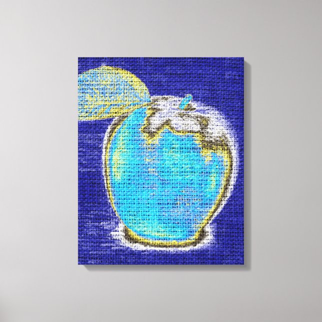Toile Apple Fine Art sur Burlap Linen Jute #3 (Recto)