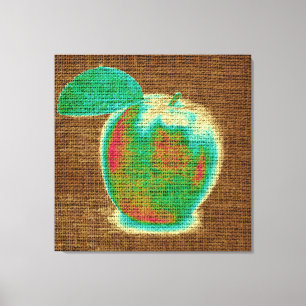 Toile Apple Fine Art sur Burlap Linen Jute #4