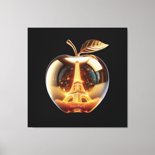 Toile Apple Love Paris (Recto)