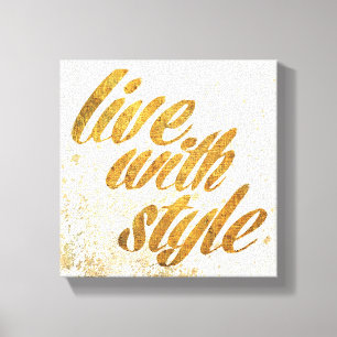 Toile Apple sauvage vivent avec le style - citation