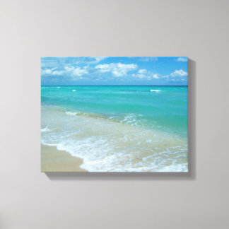 Toile Aqua Bright Blue Beach Waves