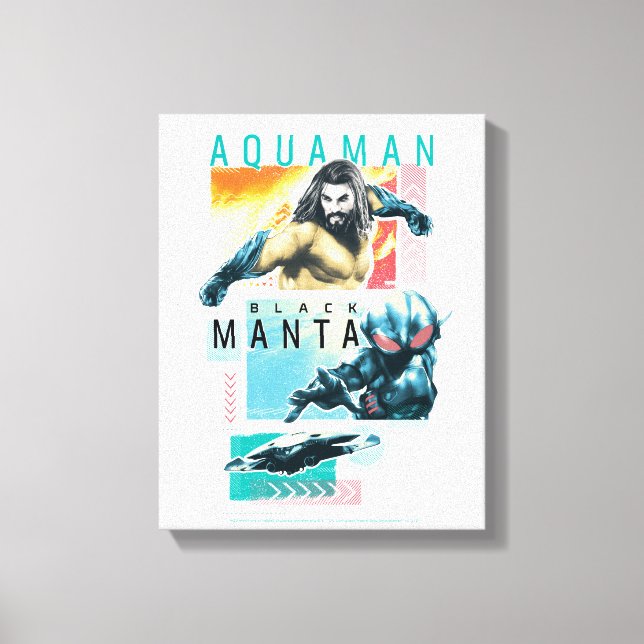 Toile Aquaman | Aquaman moderniste et graphique noir de (Recto)