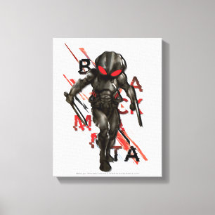 Toile Aquaman Black Manta Scattered Typography Graphic