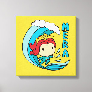 Toile Aquaman Chibi Mera Riding Vague Graphique