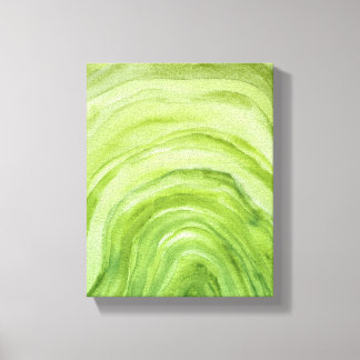 Toile Aquarelle Abstraite Lime Green Agate II