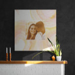 Toile Aquarelle Abstraite rose rose unique photo personn<br><div class="desc">Unique et magnifique,  cette toile murale rose et pêche est un grand cadeau mariage ou anniversaire pour un couple spécial.</div>