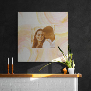 Toile Aquarelle Abstraite rose rose unique photo personn