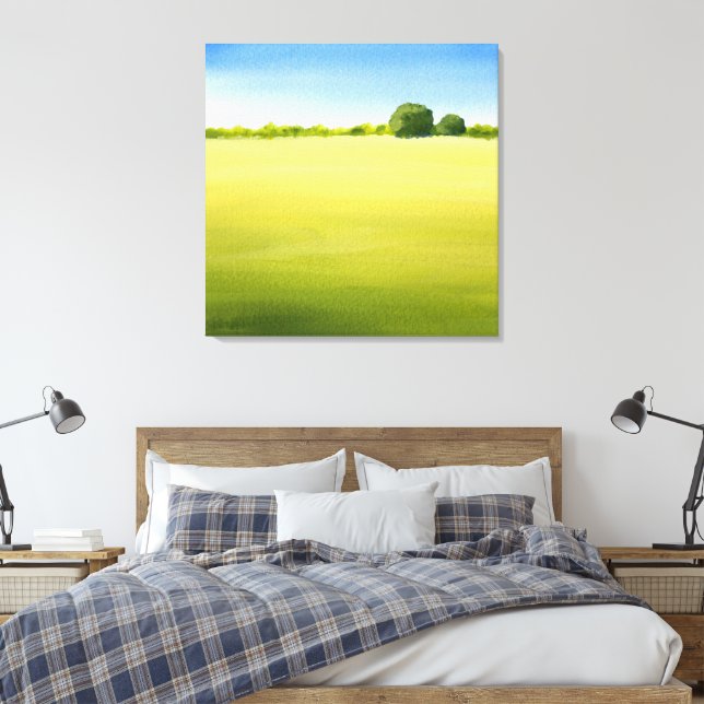 Toile Aquarelle acrylique 'Open Space' (Insitu(Chambre))