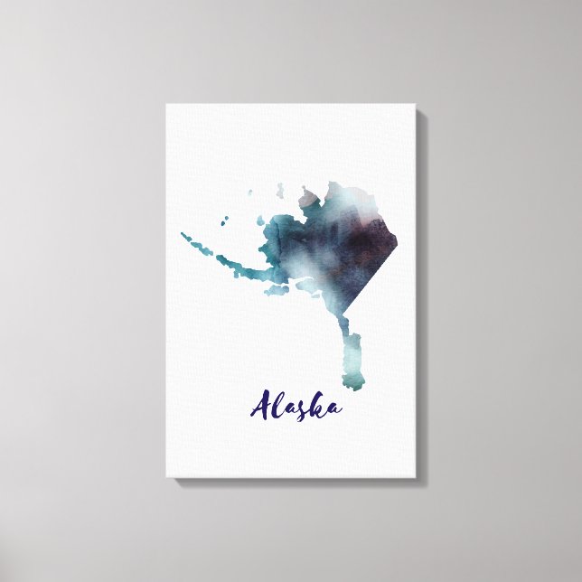 Toile Aquarelle Alaska États-Unis (Recto)