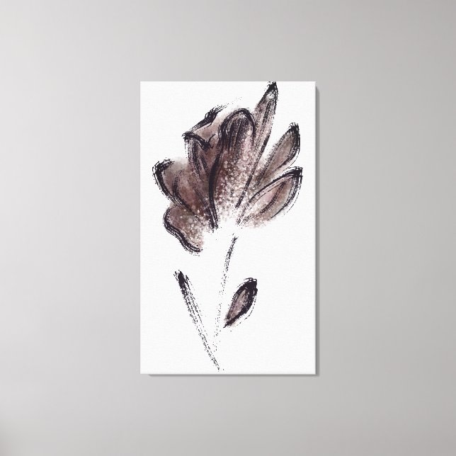 Toile Aquarelle artistique peinture florale (Recto)