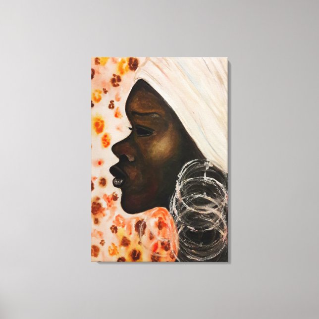 Toile Aquarelle - Beauté Africaine (Recto)