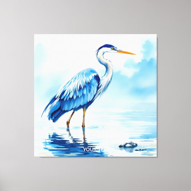 Toile Aquarelle bleu Imaginaire (Recto)