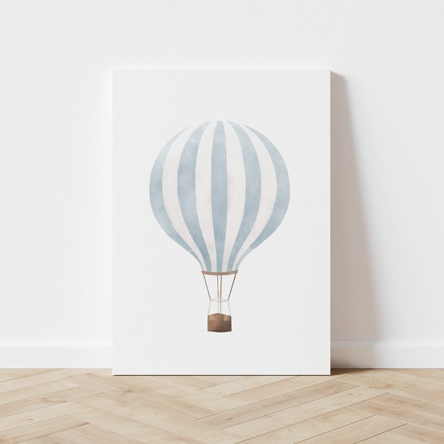 Toile Aquarelle bleue vintage à air chaud (Créateur téléchargé)