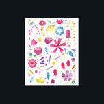 Toile Aquarelle Botanique Fleur sauvage Peinture de haie<br><div class="desc">Une aquarelle moderne peinte de fleurs et de feuilles aux riches couleurs automnales parsemée sur un arrière - plan blanc.</div>