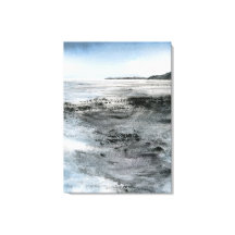 Aquarelle Côte Abstraite Rocky Beach Peinture