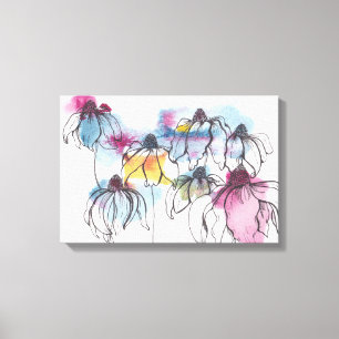 Toile Aquarelle Daisy Canvas Imprimer