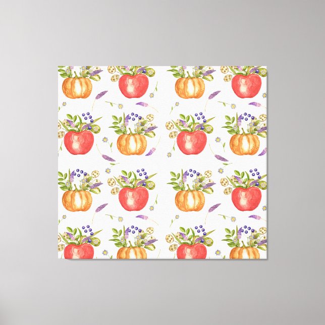 Toile Aquarelle d'automne, Composition transparente. (Recto)