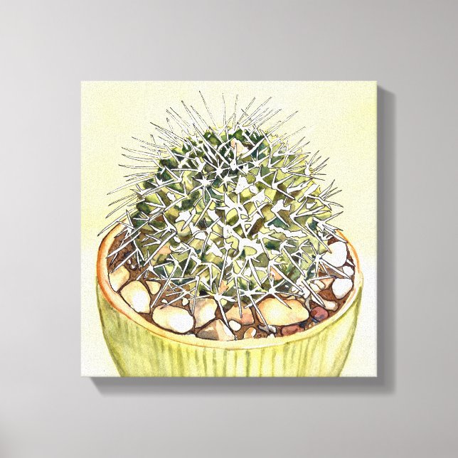 Toile Aquarelle de Cactus par Debra Lee Baldwin (Recto)