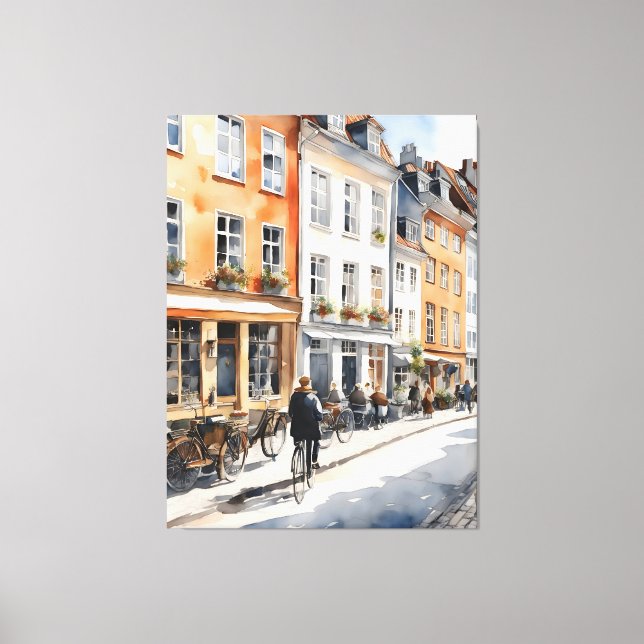 Toile Aquarelle de Copenhague (Recto)