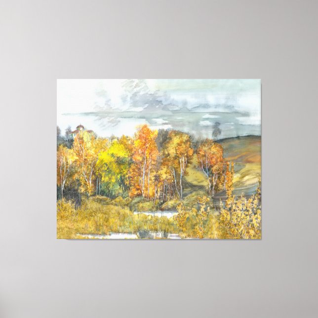 Toile Aquarelle de peinture d'automne 300 (Recto)