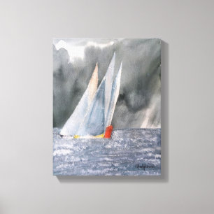 TOILE AQUARELLE DE RACE DE YACHT DE L'AUSTRALIE