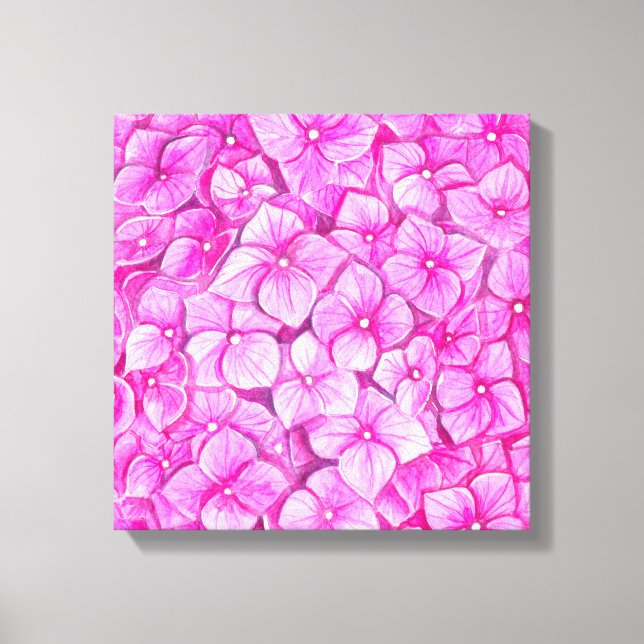 Toile Aquarelle d'Hydrangea (Recto)