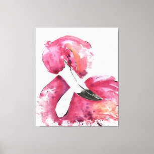 Toile Aquarelle Flamant rose cadeaux Lover   Amateurs de