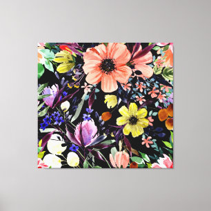 Toile Aquarelle Floral sans Seamless Garden Motif