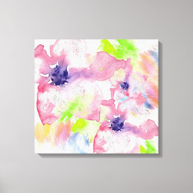Toile Aquarelle florale (Recto)