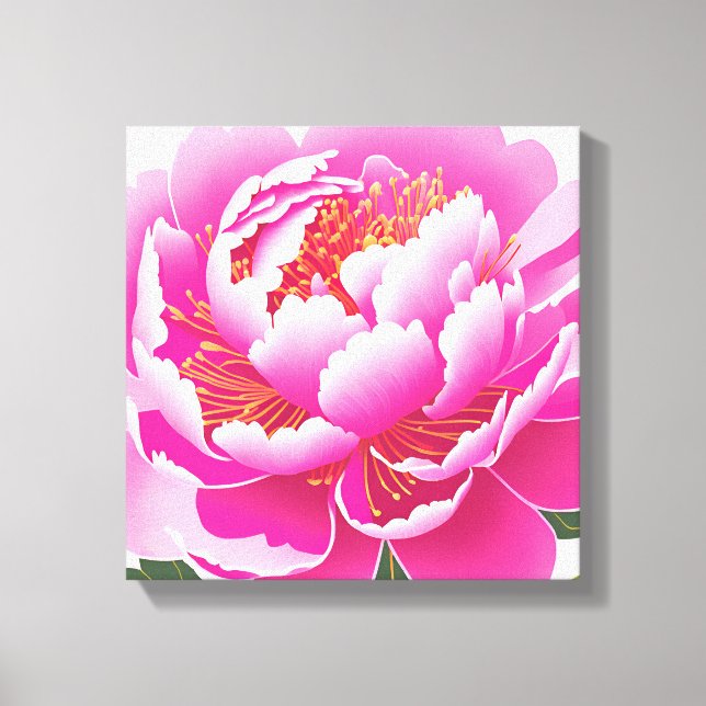 Toile Aquarelle florale rose (Recto)