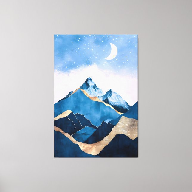 Toile Aquarelle Golden Celestial Peaks (Recto)