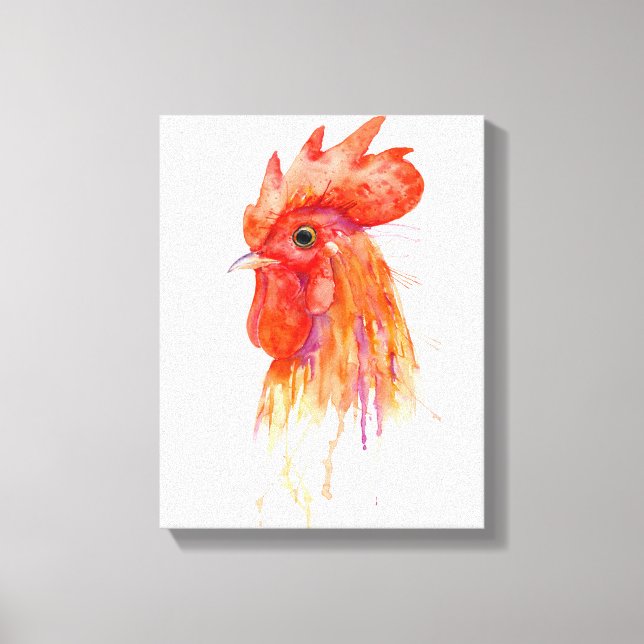 Toile Aquarelle Golden Roster Print (Recto)