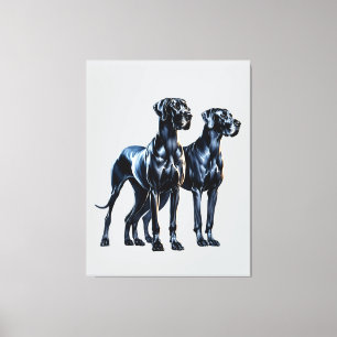 Toile Aquarelle Great Danes