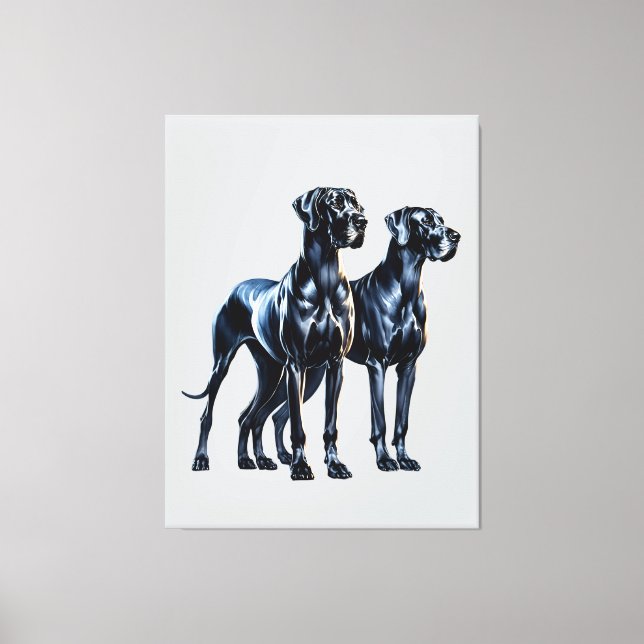 Toile Aquarelle Great Danes (Recto)