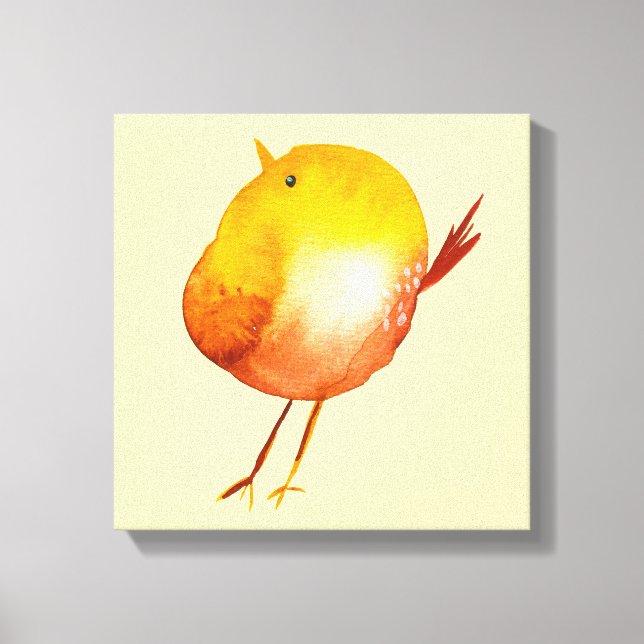 Toile Aquarelle jaune mignon (Recto)