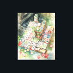 Toile Aquarelle Mahjong Art<br><div class="desc">Joli mahjong aquarelle avec des imprimés d'art originaux de Nicole.</div>