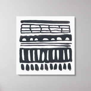 Toile Aquarelle noire   moderne de la trame I