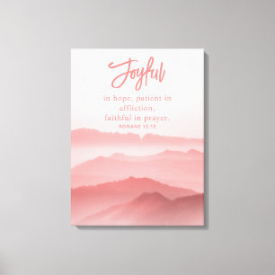 Toile Aquarelle Paysage paisible Bible Verse