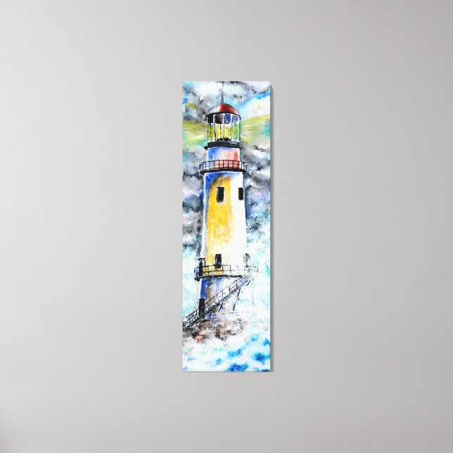 Toile Aquarelle - Phare (Recto)