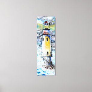 Toile Aquarelle - Phare - Peinture