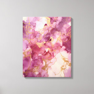 Toile Aquarelle rose
