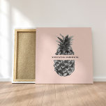 Toile Aquarelle rose et gris ananas | Votre nom<br><div class="desc">Aquarelle rose et gris ananas | Votre nom</div>