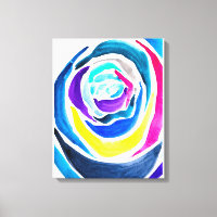 Aquarelle rose pop art bleu