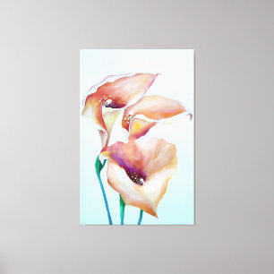 Toile Aquarelle Sublime Calla Lilies