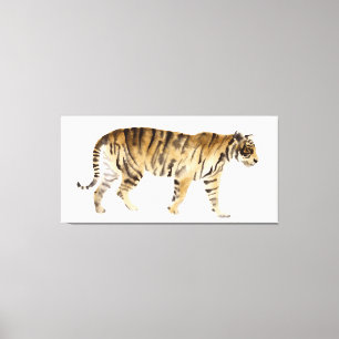 Toile Aquarelle Tigre Marcher